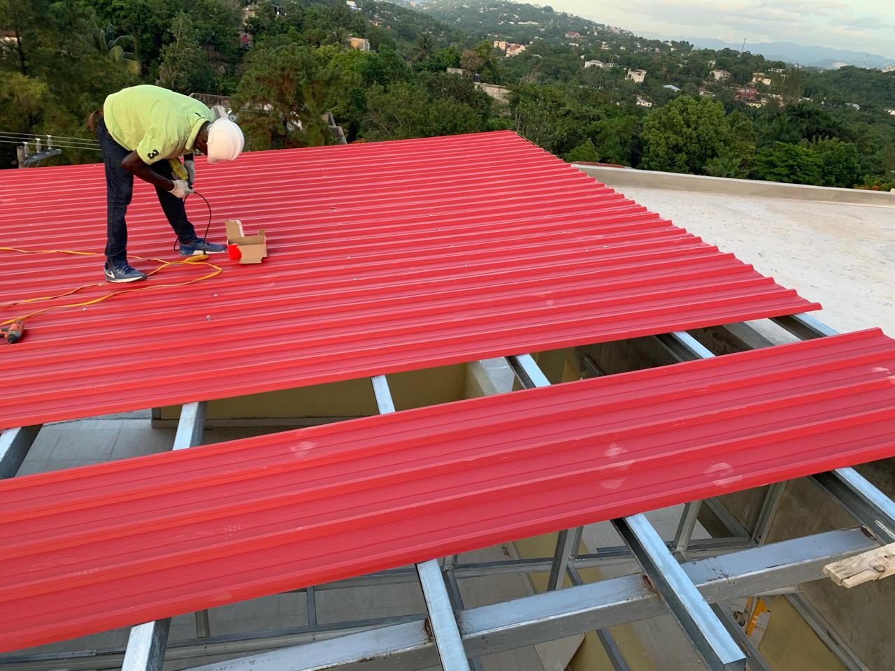 Metal Frame Roof Work - After